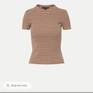 Veronica Beard Pruitt Striped Ribbed T-Shirt